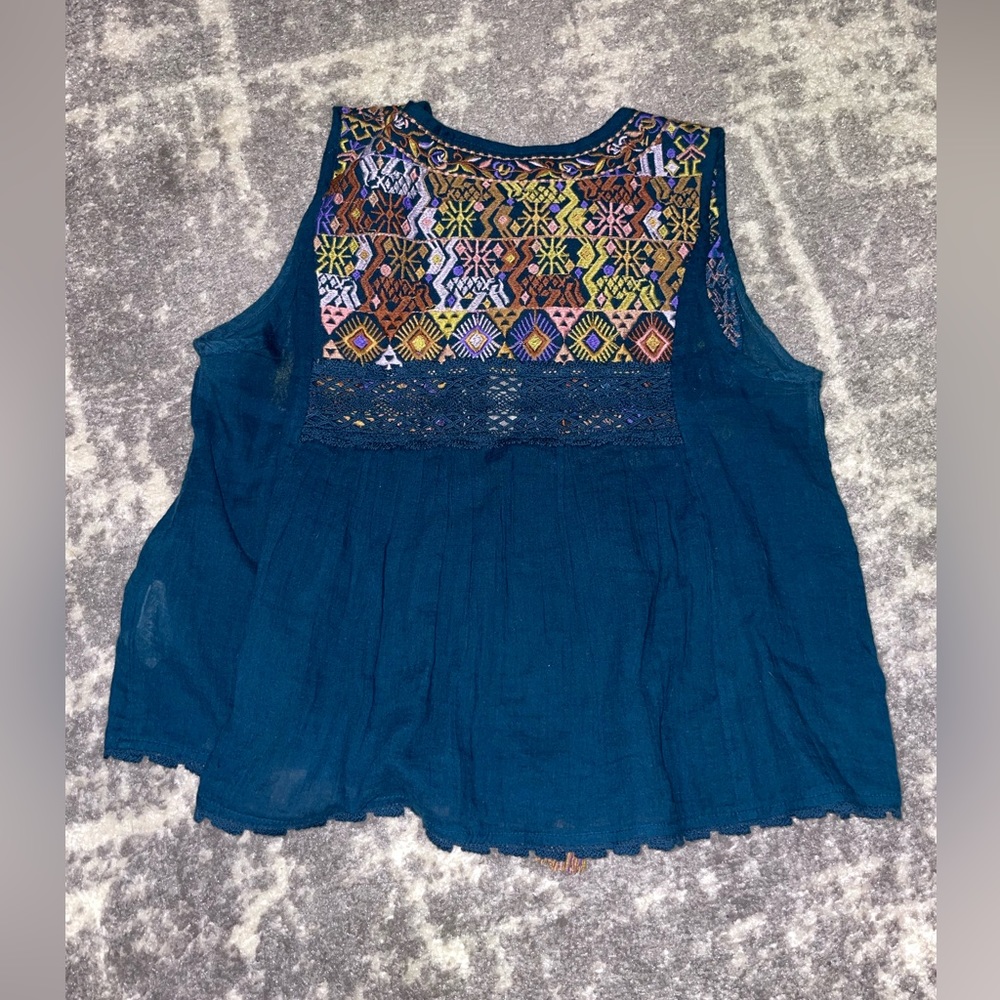 Free People Embroidered Sleeveless Top - Picture 7 of 9